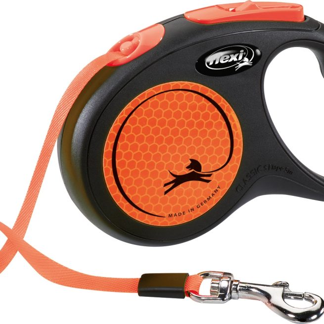 Lesa Flexi Banda, S: 5m/15 kg Portocaliu Neon, 209317