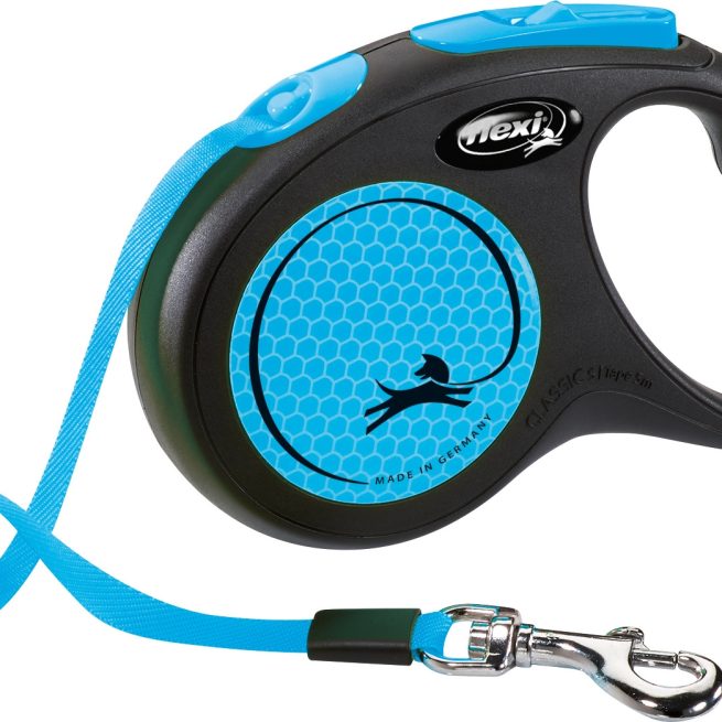 Lesa Flexi Banda, M: 5m/25 kg Albastru Neon, 209322