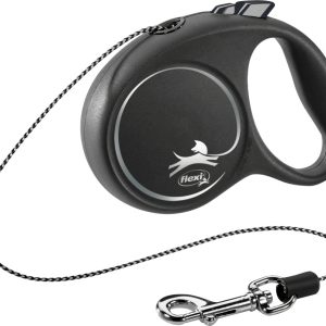 Lesa Flexi Black Design, Snur, XS: 3m/8kg, Negru, 12241