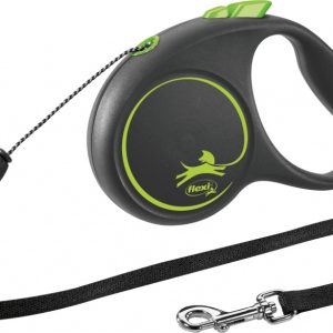Lesa Flexi Black Design, Snur, S: 5m/12kg, Green, 12254