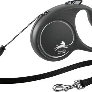 Lesa Flexi Black Design, Snur, M: 5m/20 kg, Negru, 12261