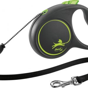 Lesa Flexi Black Design, Snur, M: 5m/20 kg, Green, 12264