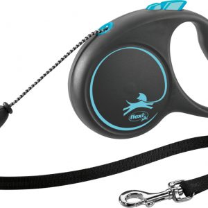 Lesa Flexi Black Design, Snur, M: 5m/20 kg, Albastru, 12262