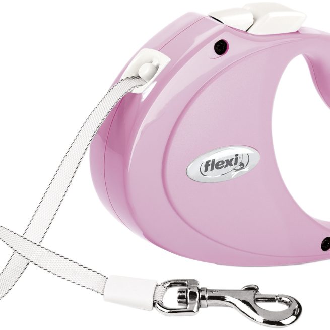 Lesa Flexi Puppy Banda XS : 2M/12kg, Roz, 12306