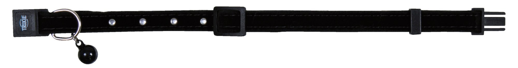 Zgardă catifelată cu clopoțel și strasuri