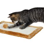 Covoraș de zgâriat din sisal cu jucărie 55x35cm