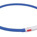 Zgarda/Led Incarcare Usb, XS-XL, 70 cm/10 mm, Albastru, 12642