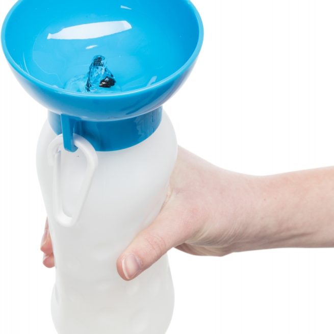 Sticlă adăpătoare cu castron plastic 550ml
