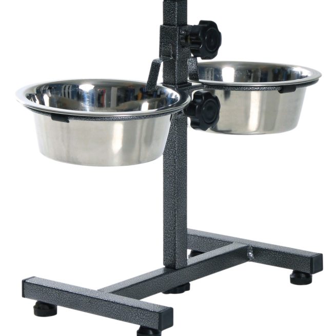 Stativ cu 2 castroane inox 2x0.75 l/15cm 24920