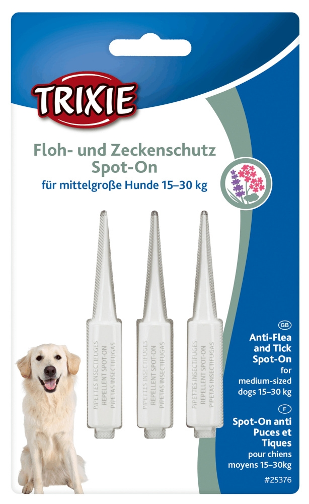 Picături antiparazitare naturale pentru câini, 15-30kg, 3x5ml