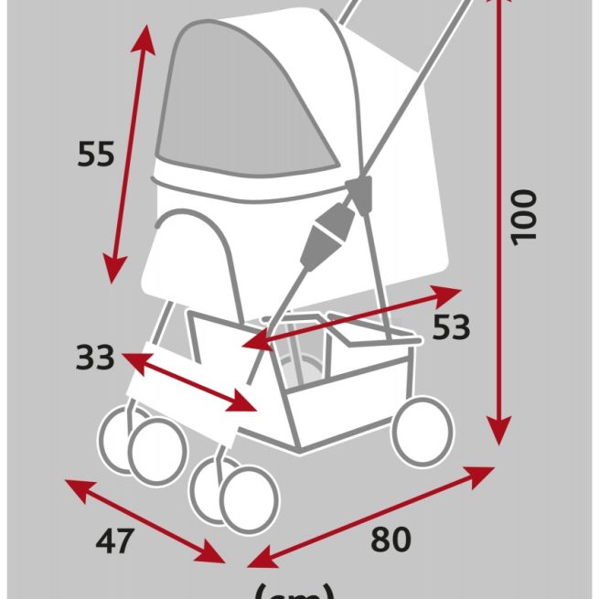 Cărucior pentru câini până la 15 kg Buggy