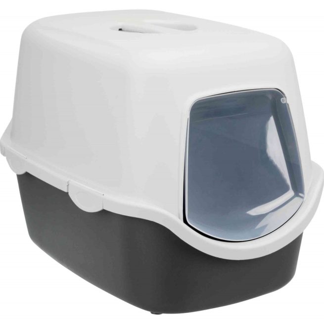 Litiera cu Acoperis Vico 40x40x56 cm Gri 40271