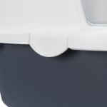 Litiera cu Acoperis Vico 40x40x56 cm Gri/Alb 40341