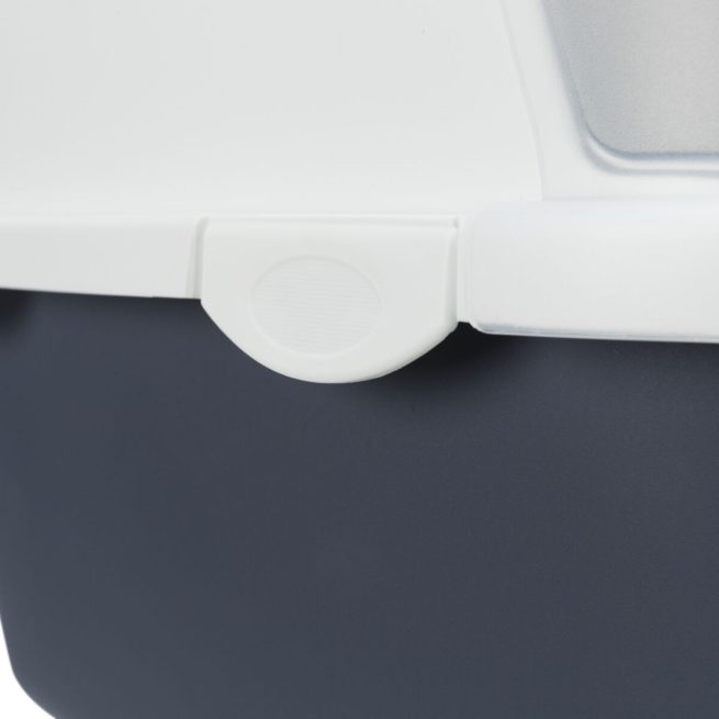 Litiera cu Acoperis Vico 40x40x56 cm Gri/Alb 40341