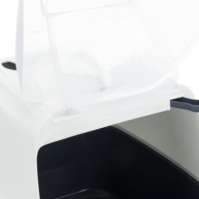 Litiera cu Acoperis Vico 40x40x56 cm Gri/Alb 40341