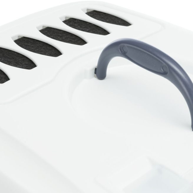 Litiera cu Acoperis Vico 40x40x56 cm Gri/Alb 40341