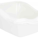 Litiera cu rama Cleany, 45 x 29 x 54 cm, alb metal, 40371