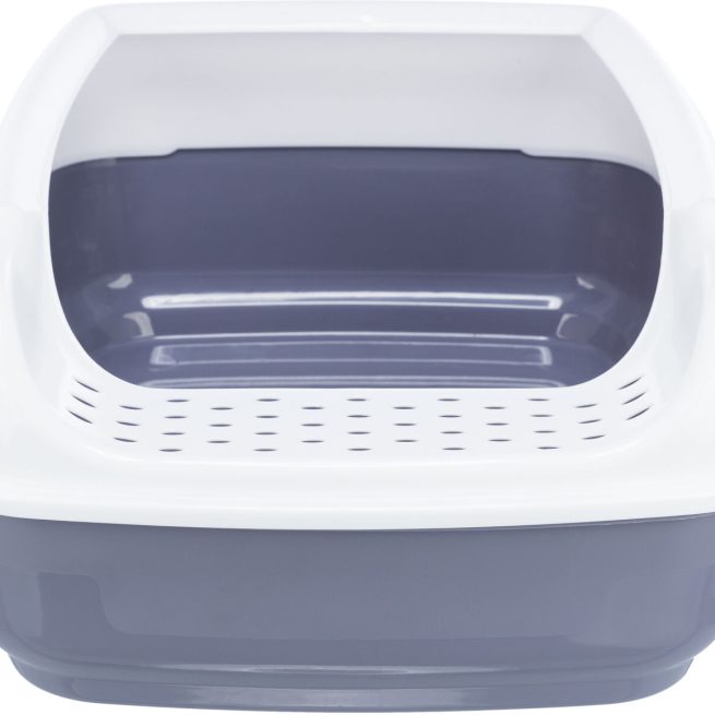 Litiera cu Margine, Delio, 38 x 20 x 50 cm, Mov deschis/ Alb, 40397