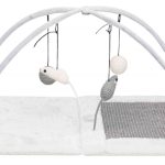 Sisal Plat Junior cu 4 Jucarii, 60 x 33 x 42 cm, Gri, 43114