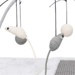 Sisal Plat Junior cu 4 Jucarii, 60 x 33 x 42 cm, Gri, 43114