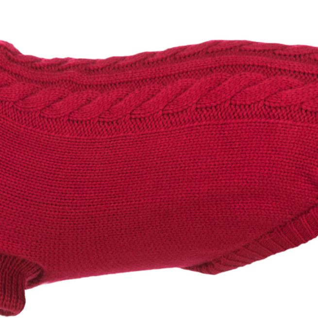 Pulover Kenton pentru Caini, L, 55 cm, Rosu, 680038