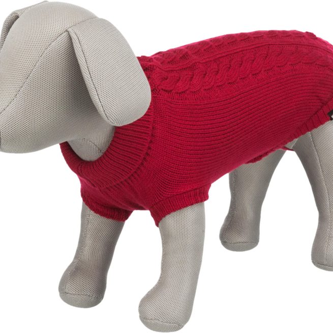 Pulover Kenton pentru Caini, L, 55 cm, Rosu, 680038
