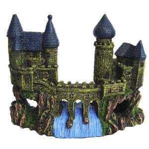 Decor Acvariu, Castel cu Pod 16cm, R005