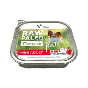 Hrană umedă câini adulți talie mică Raw Paleo vită 150g