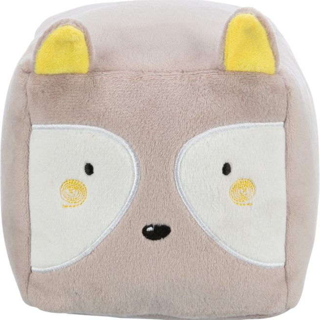 Jucărie cap vulpe pătrat din pluș 13cm