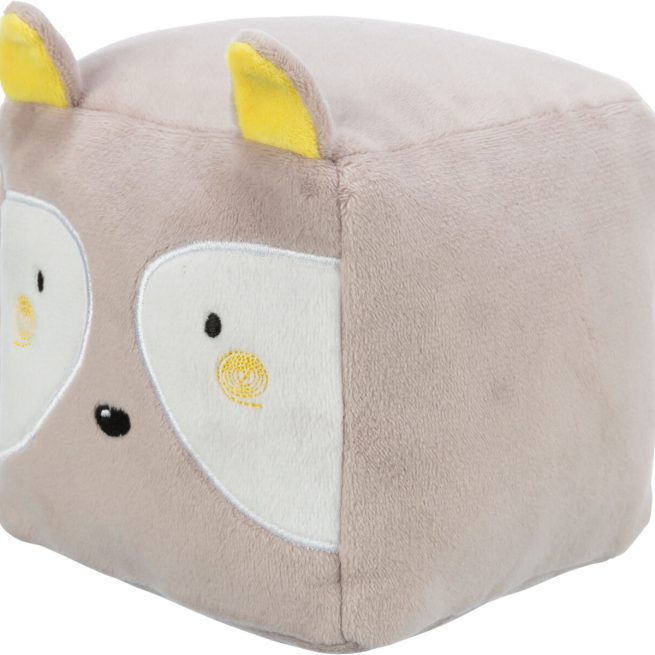 Jucărie cap vulpe pătrat din pluș 13cm