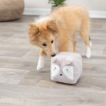 Jucărie cap vulpe pătrat din pluș 13cm