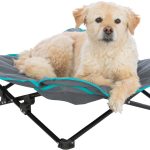 Pat camping pentru câini 69×20×69cm gri 28215