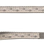 Lesă și ham pentru pisică 27-45cm/13mm 1.20m gri/bej