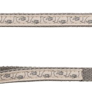 Lesă și ham pentru pisică 27-45cm/13mm 1.20m gri/bej