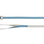 Lesă/ham pisică 27-45cm/13mm gri/albastru 1.20m