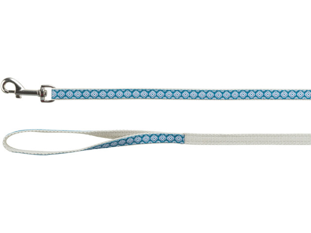 Lesă/ham pisică 27-45cm/13mm gri/albastru 1.20m