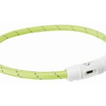 Zgarda cu led L-XL 65cm/7 mm verde încărcare Usb