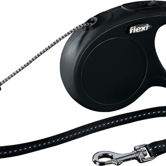Lesa Flexi Snur Classic M 5 m /20 kg Negru 11791