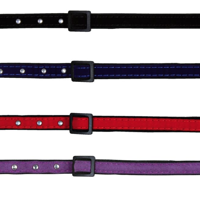 Zgardă catifelată cu clopoțel și strasuri