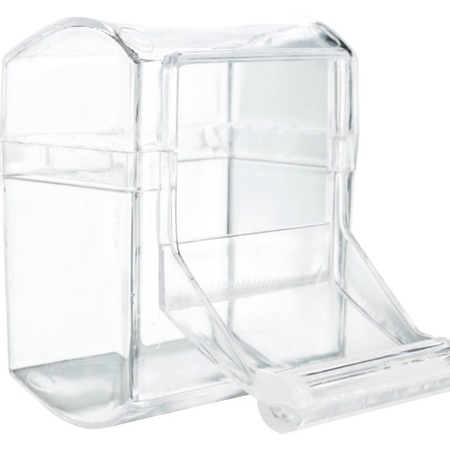 Hrănitor-adăpător colivie păsări 70ml/7x7cm