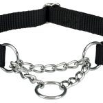 Zgarda Chinga cu Lant Strangulanta, S-M: 30-40 cm/15 mm Negru, 202701