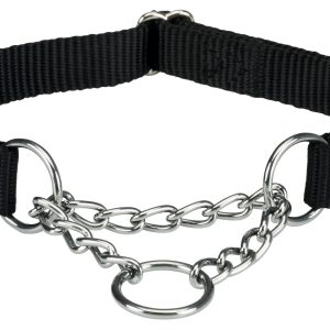 Zgarda Chinga cu Lant Strangulanta, M-L: 35-50 cm/20 mm Negru, 202801