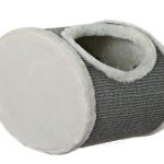 Culcuș pe perete 48x29x28 cu sisal/pluș alb/gri